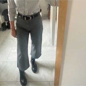 Women's wide leg cropped jeans